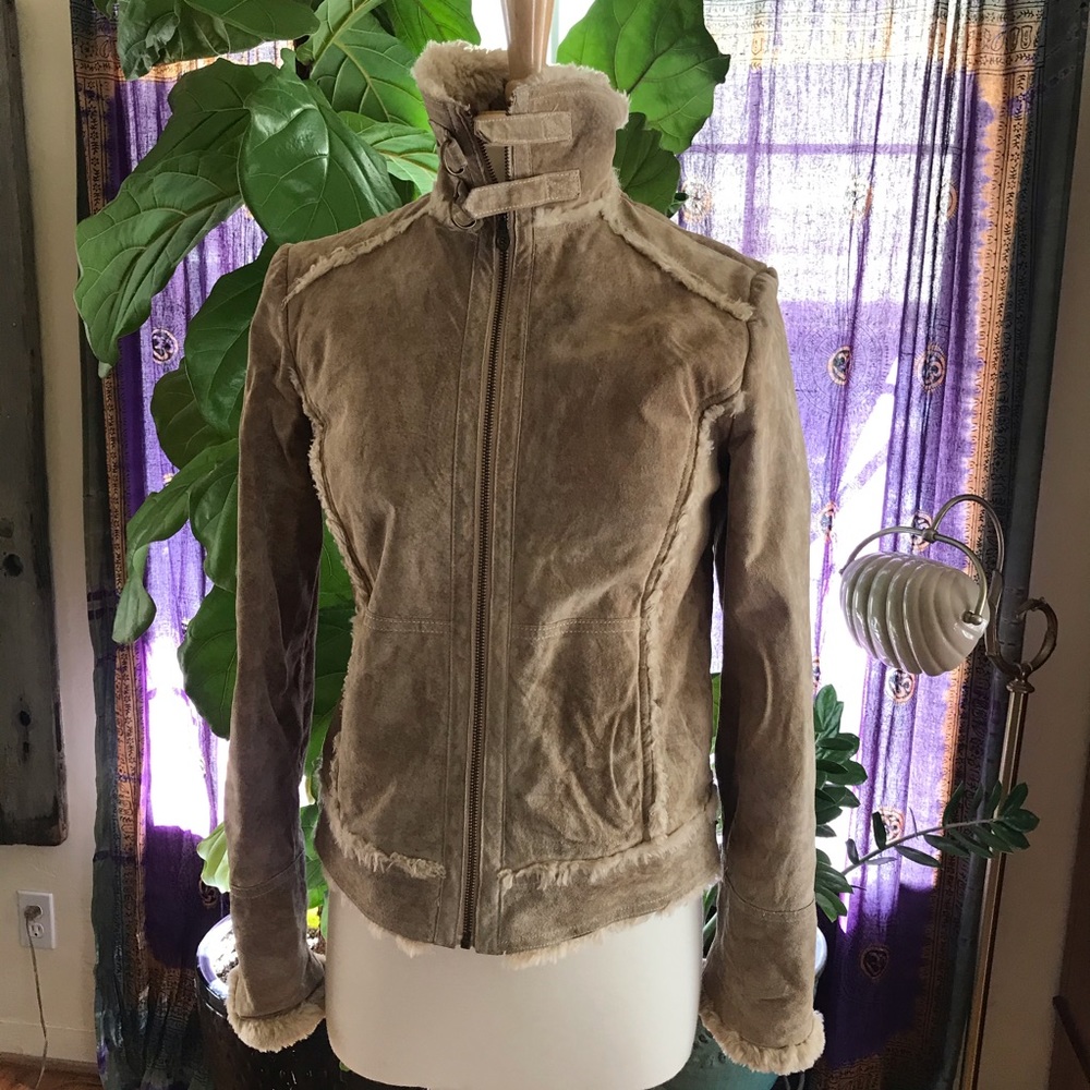 90s Suede Bomber Jacket